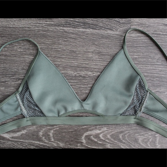High-waisted mesh olive bikini - Picture 2 of 5